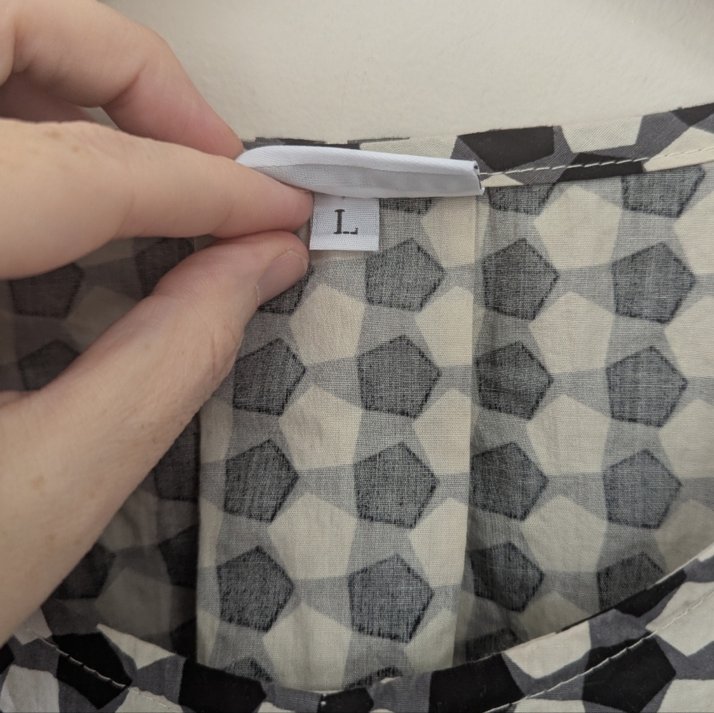 Bryn Walker Lucinda Organic Cotton Poplin Checkered Print‎ Top - Picture 5 of 12